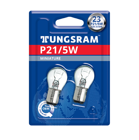 Glödlampa P21/5W 12V Tungsram standard 2 pack 